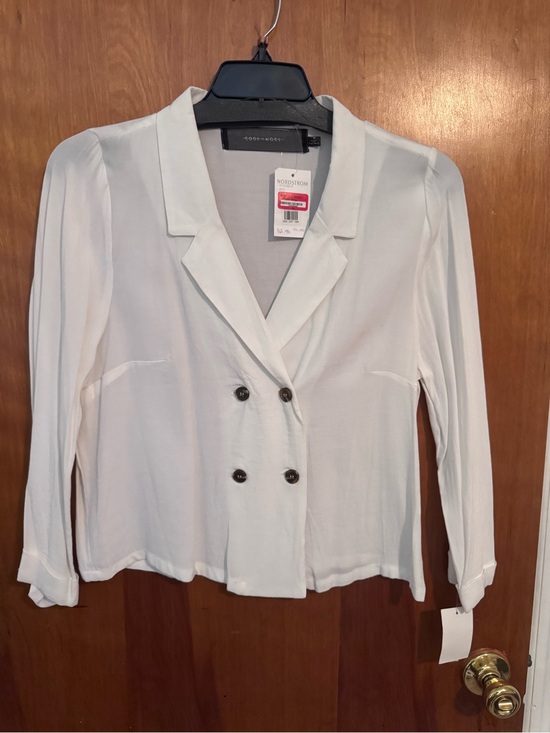 Nordstrom Jackets & Blazers - Nordstrom Cream Double-Breasted Women's Blazer/Blouse